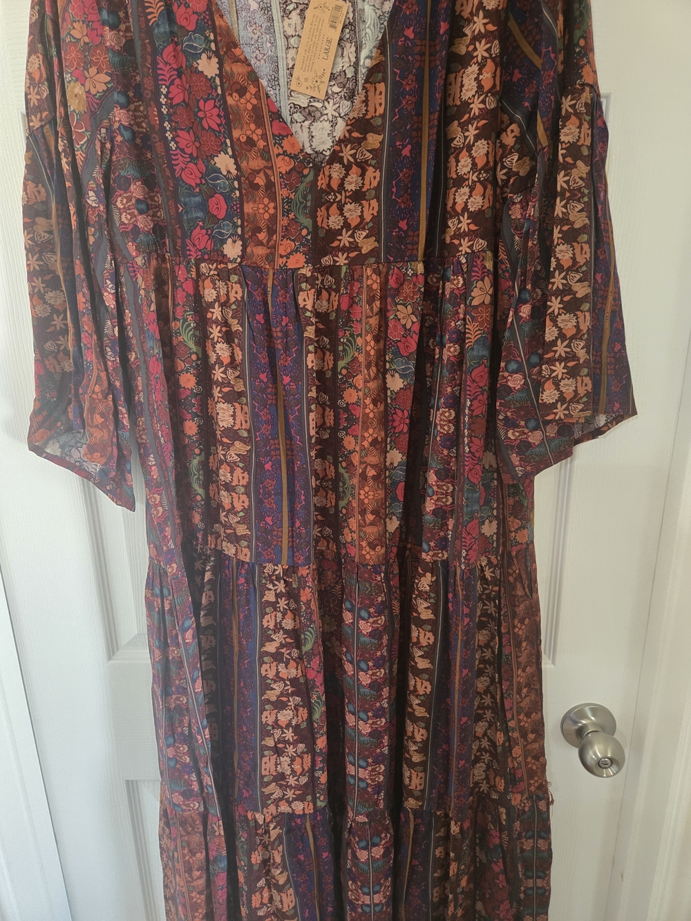 NATURAL LIFE Burgundy Floral Boho Maxi Dress - Picture 5 of 16